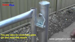 Gate Latch 2 way for round pipe and square [upl. by Dahraf]