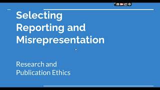 Selective Reporting and Misrepresentation of data Research and Publication ethics Phd coursework [upl. by Kaile]