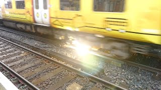 Merseyrail 507 009 making arcs at Birkdale station [upl. by Kerk]